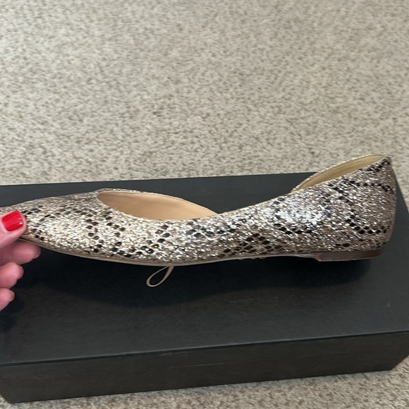J. Crew Audrey Metallic Snakeskin Flats in Gold Brown, 7.5 - Picture 10 of 14